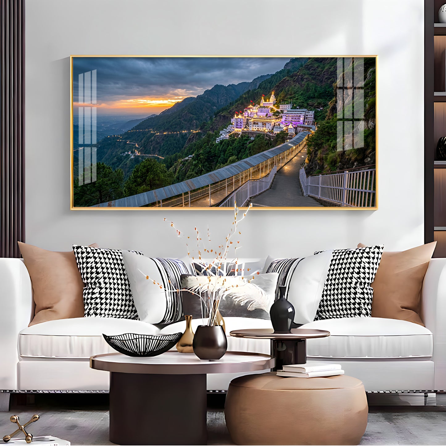 Shri Mata Vaishno Devi Shrine Premium Acrylic Horizontal Wall Art