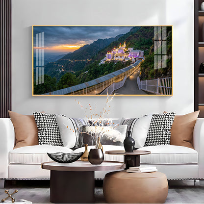 Shri Mata Vaishno Devi Shrine Premium Acrylic Horizontal Wall Art