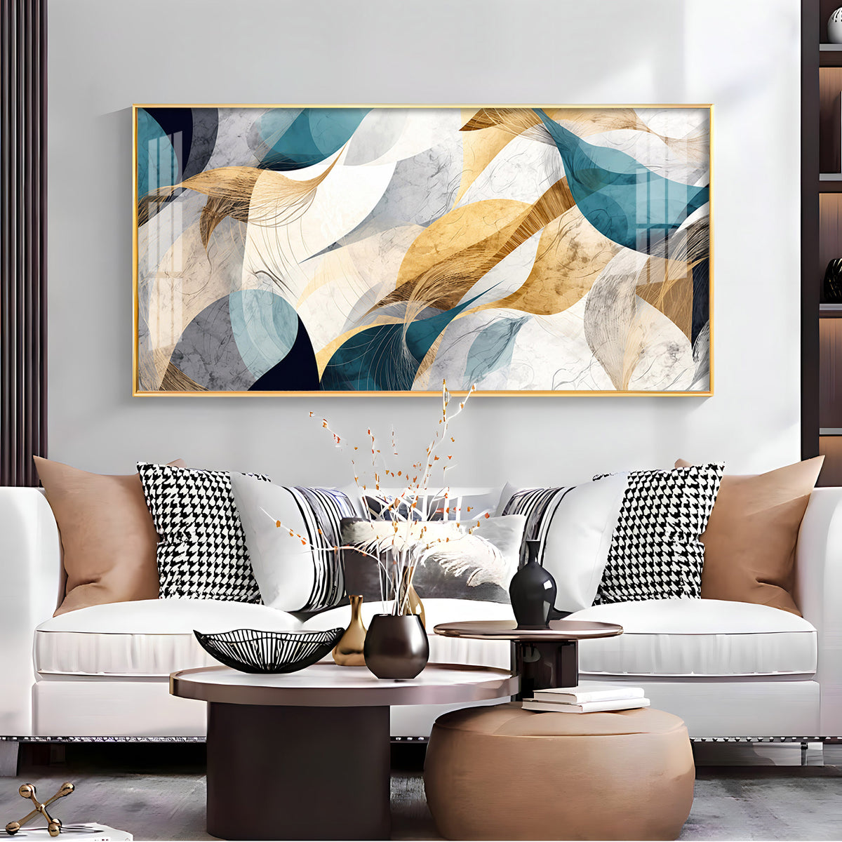 Abstract Waves Premium Acrylic Horizontal Wall Art