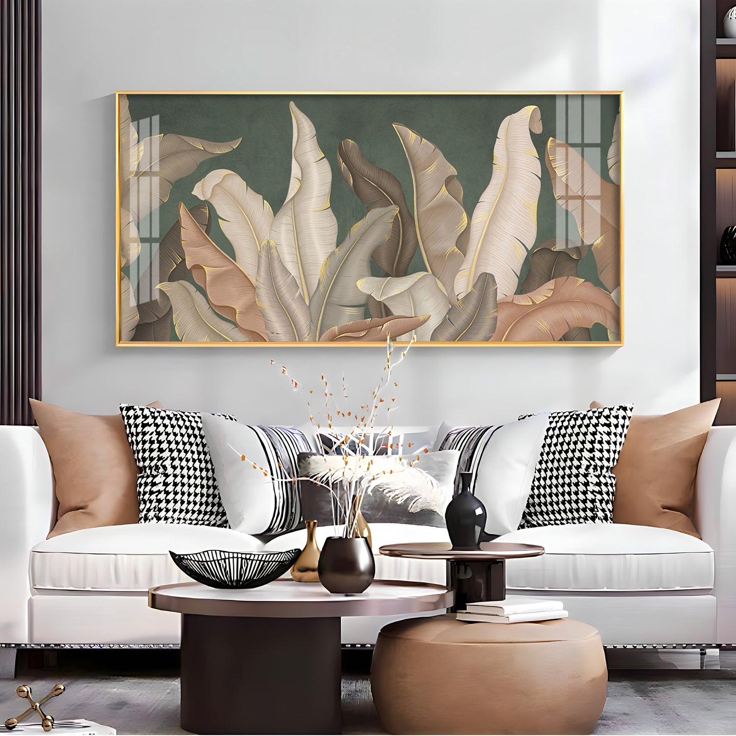 Tropical Banana Leaf Premium Acrylic Horizontal Wall Art