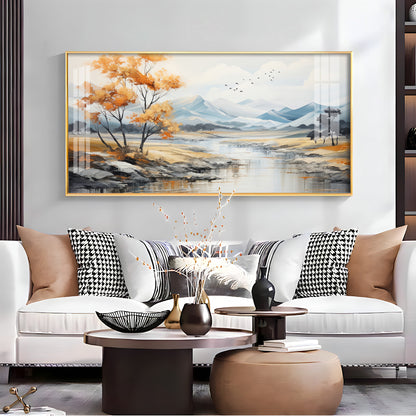 Autumn Landscape Premium Acrylic Horizontal Wall Art