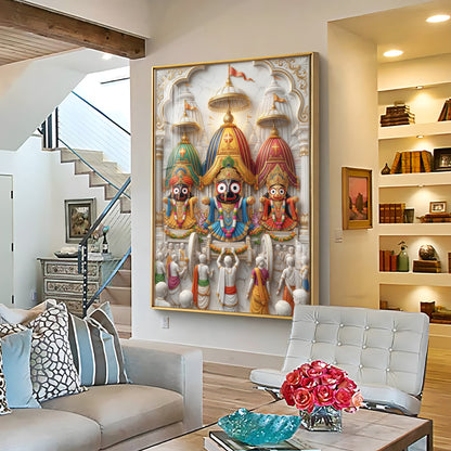 Lord Jagannath Rath Yatra Premium Acrylic Vertical Wall Art