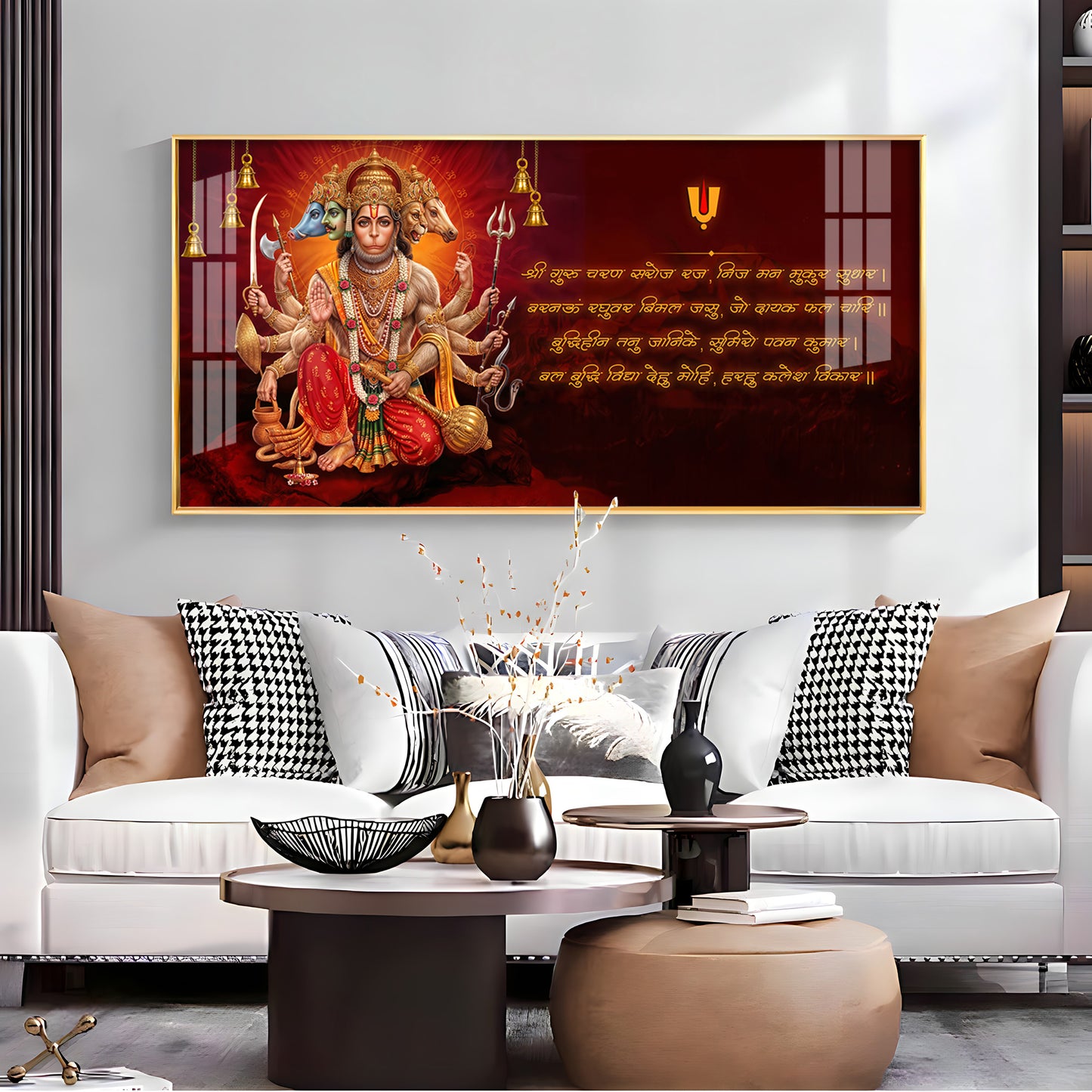 Panchmukhi Hanumanji Premium Acrylic Horizontal Wall Art