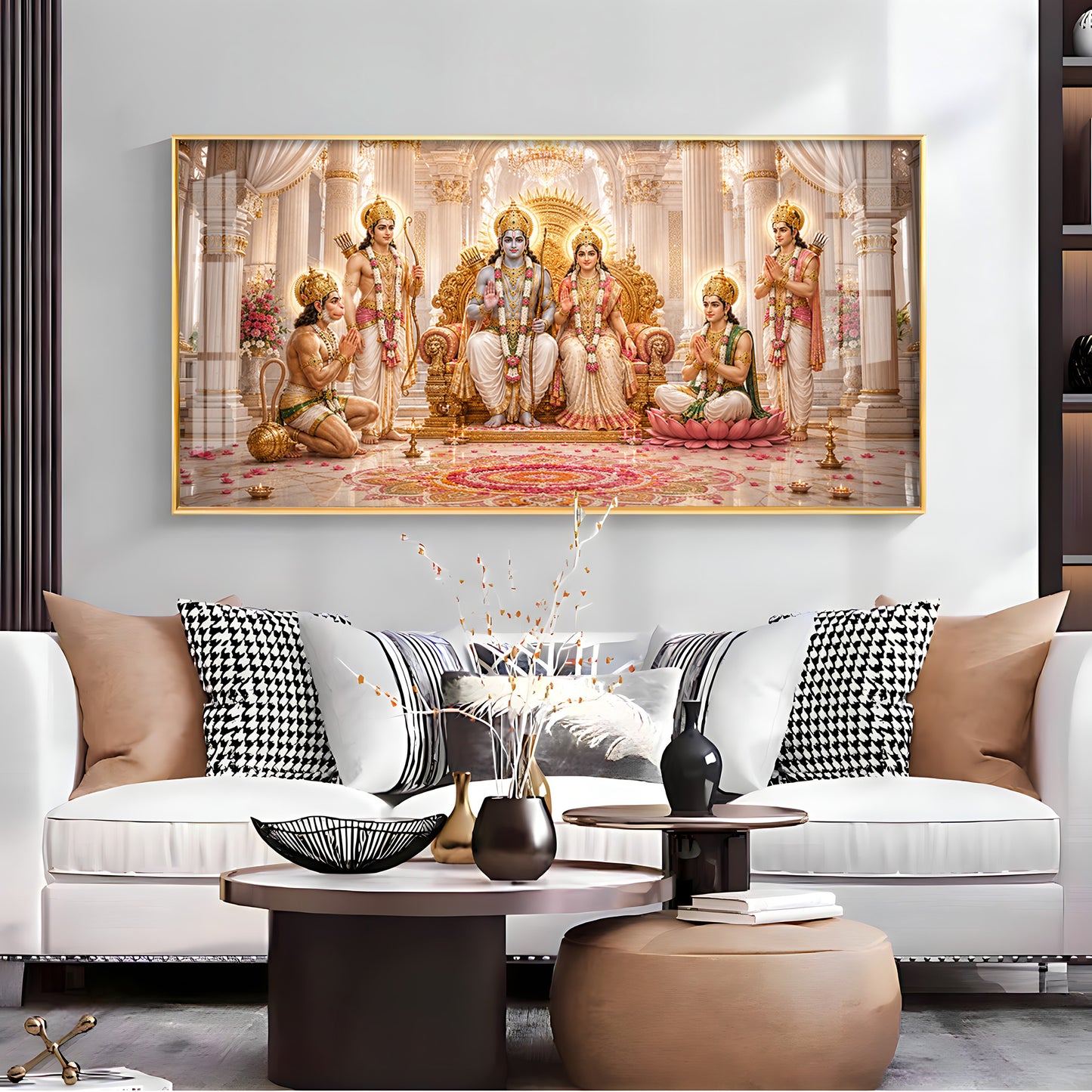 Lord Ram Darbar Premium Acrylic Horizontal Wall Art