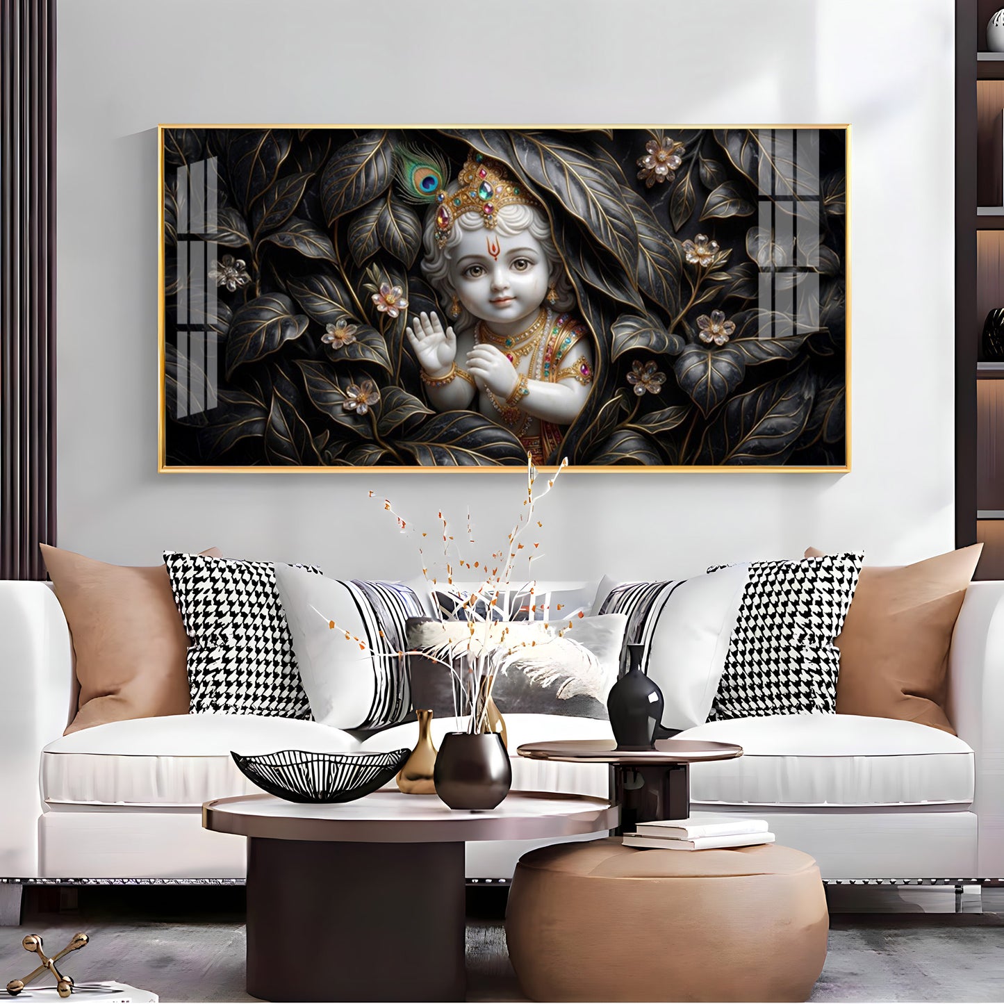 Little Lord Krishna Premium Acrylic Horizontal Wall Art