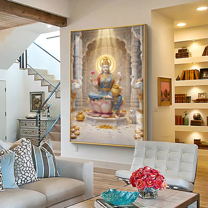 Mata Laxmi Premium Acrylic Vertical Wall Art