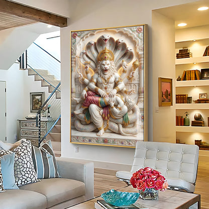 Divine Narasimha Premium Acrylic Vertical Wall Art