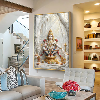 Ayyappan Bhagwan Premium Acrylic Vertical Wall Art