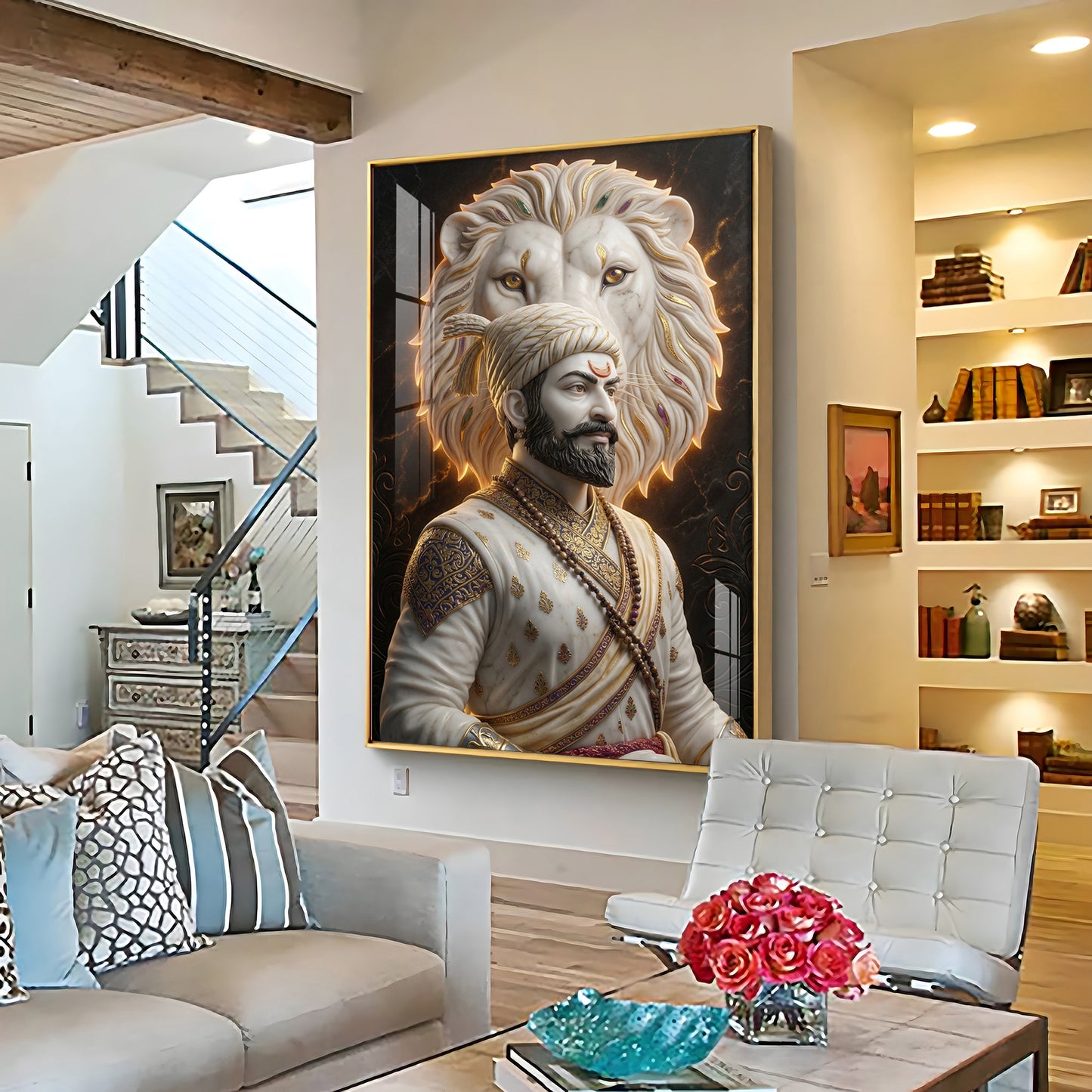 King Chhatrapati Shivaji Maharaj Premium Acrylic Vertical Wall Art