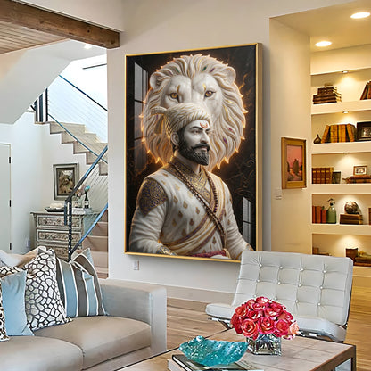 King Chhatrapati Shivaji Maharaj Premium Acrylic Vertical Wall Art