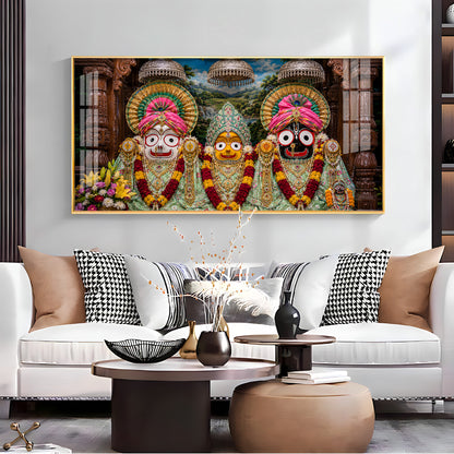 Shringar Darshan Of Jagannath Puri Premium Acrylic Horizontal Wall Art