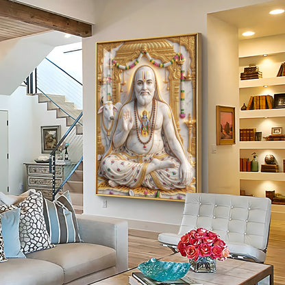 Sri Guru Raghavendra Swamy Premium Acrylic Vertical Wall Art