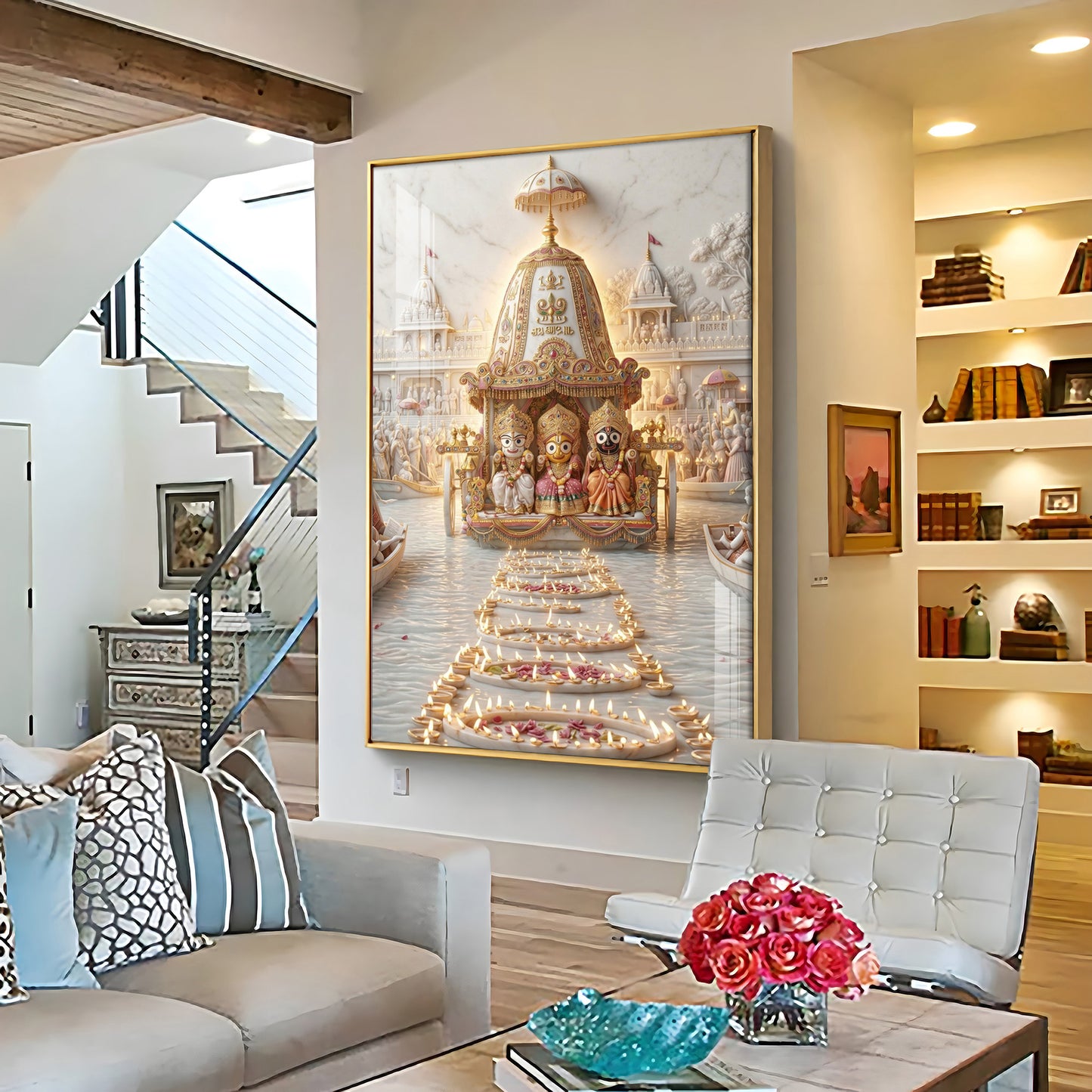 Hindu Deities Lord Jagannath Premium Acrylic Vertical Wall Art