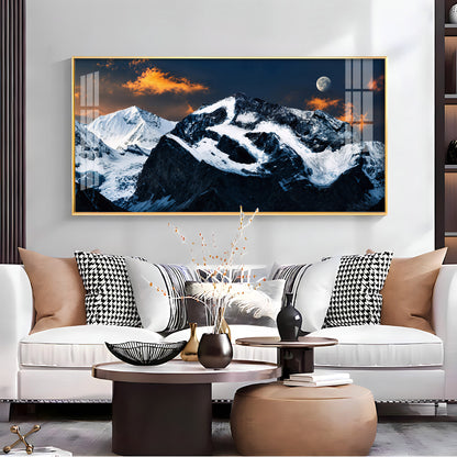 Mountain With Om Symbol Premium Acrylic Horizontal Wall Art