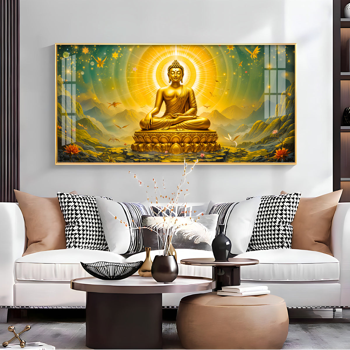 Cloudscape Buddha Premium Acrylic Horizontal Wall Art