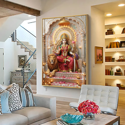 Maa Durga Premium Acrylic Vertical Wall Art