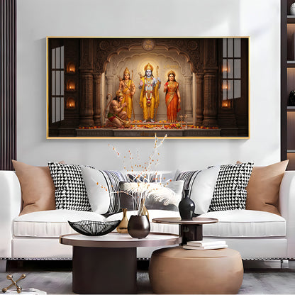 Lord Rama, Devi Sita, Lakshmana, Hanuman Ji Premium Acrylic Horizontal Wall Art