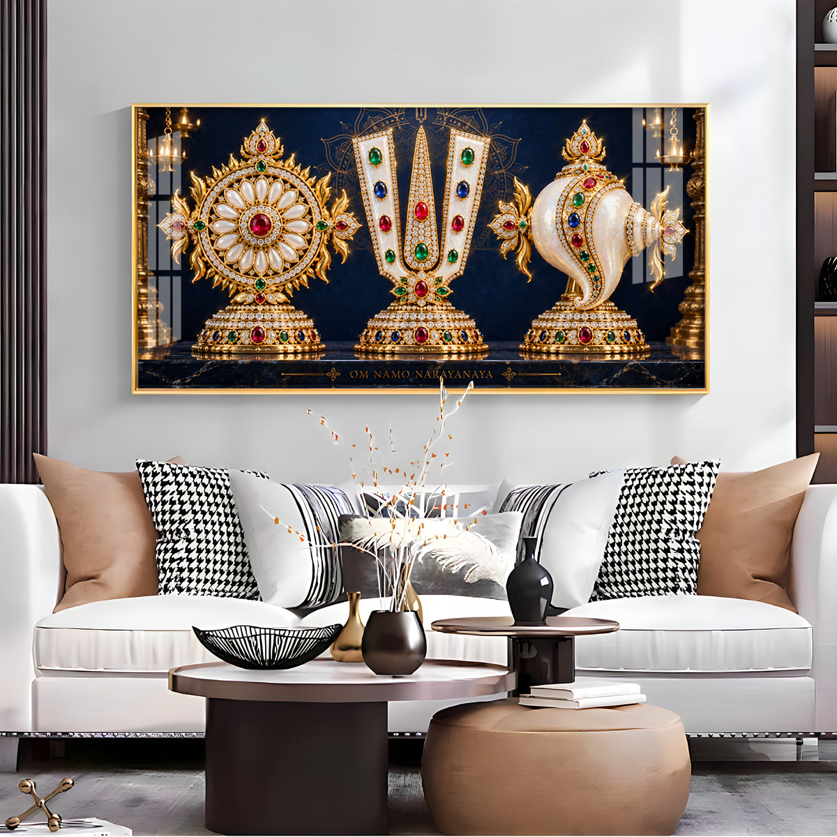 Divine Balaji Symbols Premium Acrylic Horizontal Wall Art