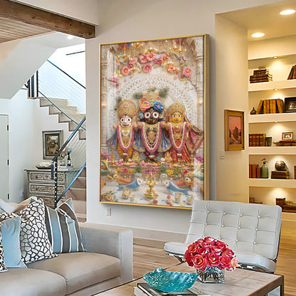 Divine and Loving Jagannath Premium Acrylic Vertical Wall Art