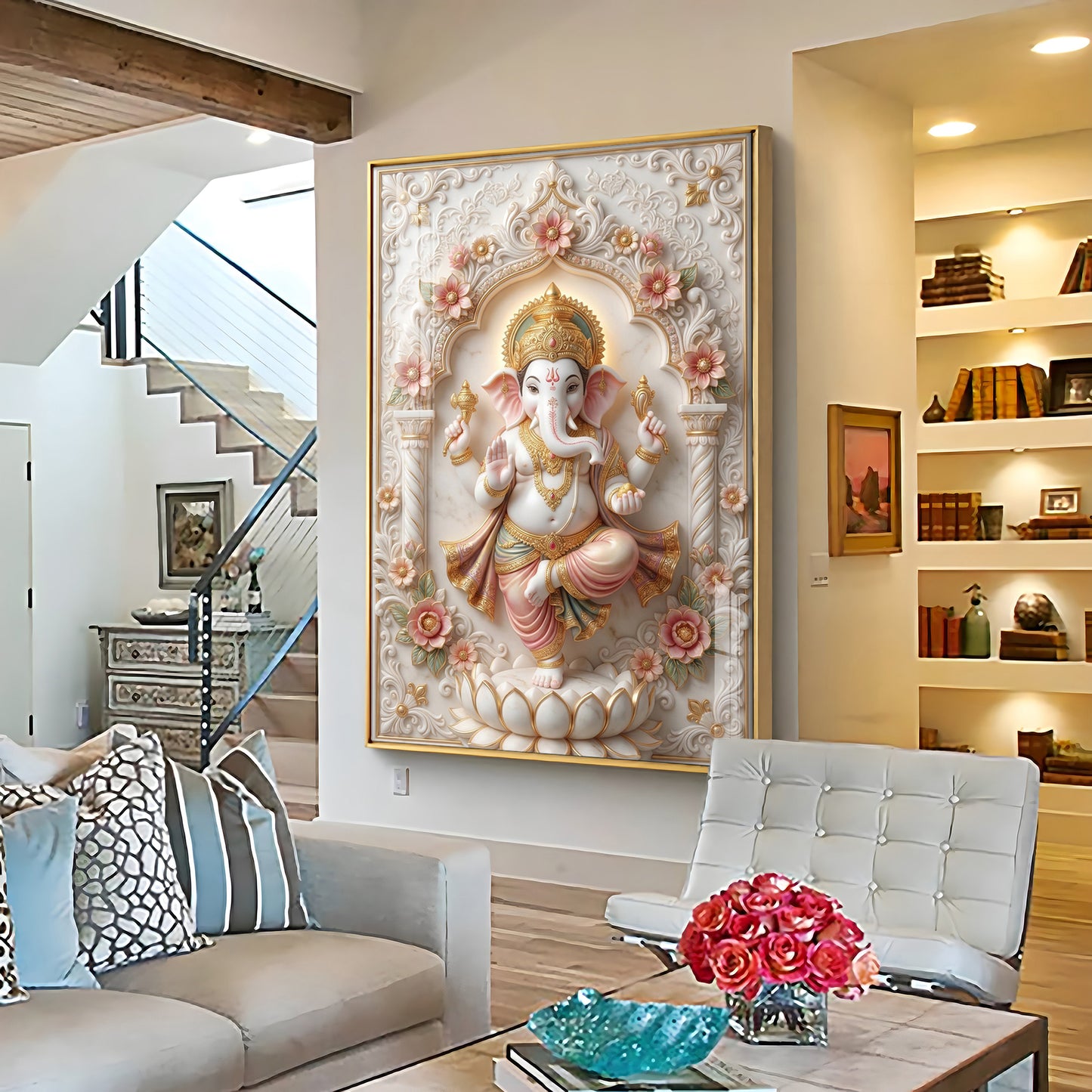 Bhagwan Ganesh ji Premium Acrylic Vertical Wall Art