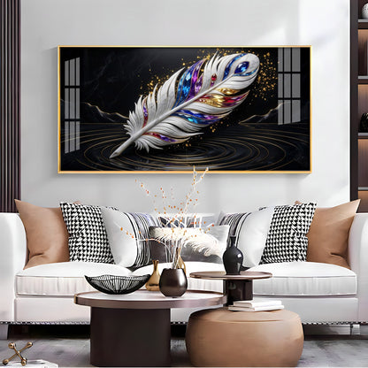 Feathered Gem Delight Premium Acrylic Horizontal Wall Art