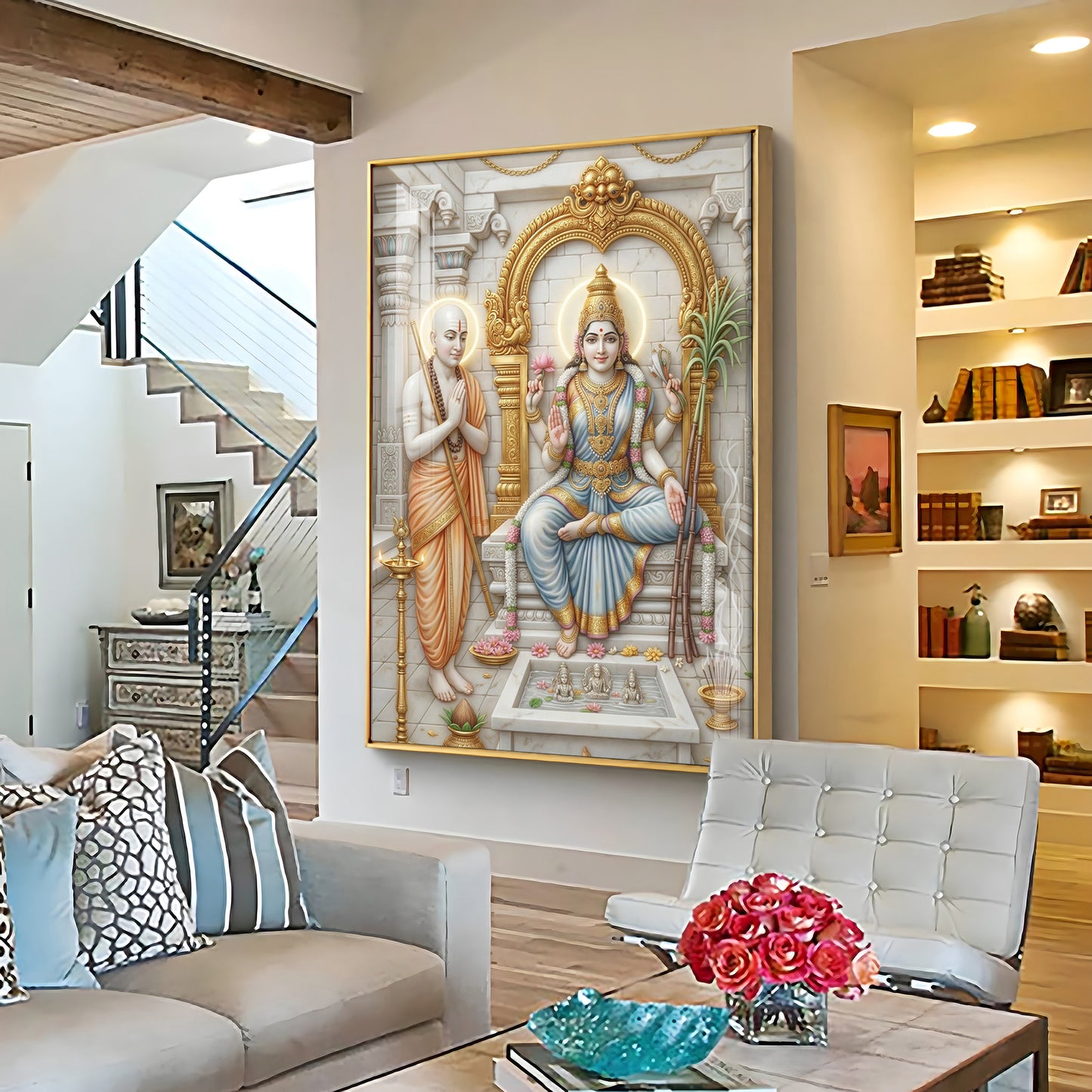 Lalita Tripurasundari Premium Acrylic Vertical Wall Art