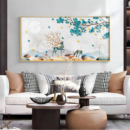Modern Aesthetic Deer Premium Acrylic Horizontal Wall Art