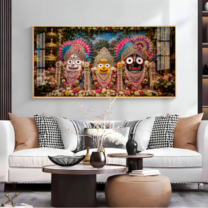 Darshan Of Jagannath ji Premium Acrylic Horizontal Wall Art