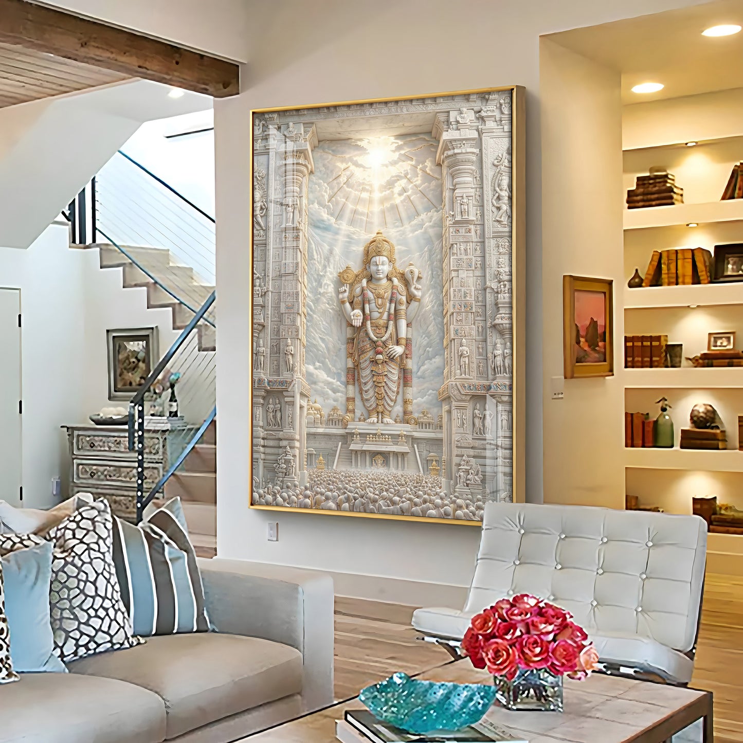 Divine Venkateswara Premium Acrylic Vertical Wall Art