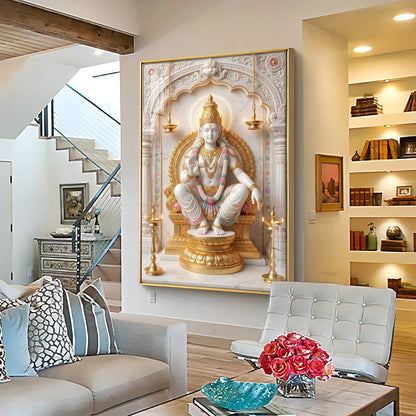 Ayyappa Swamy Premium Acrylic Vertical Wall Art