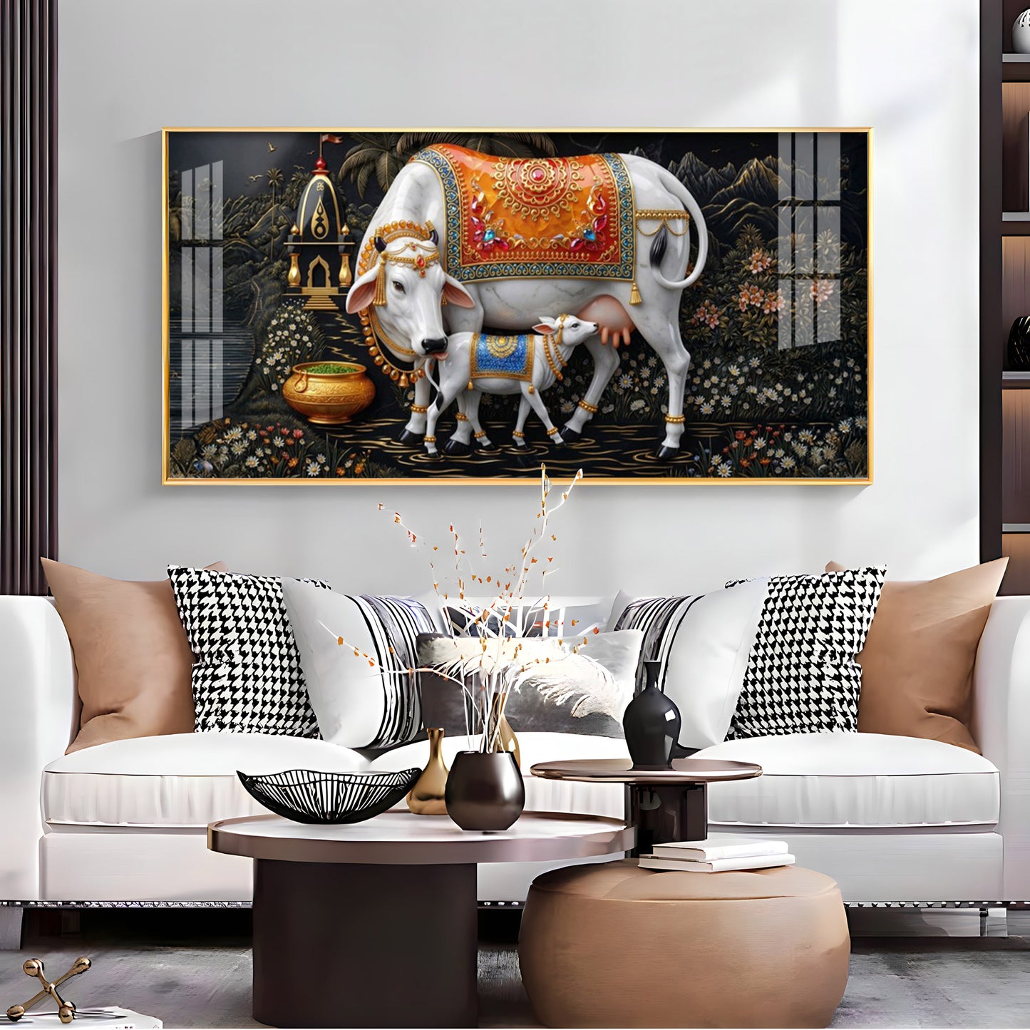 Cozy Cow Companions Premium Acrylic Horizontal Wall Art