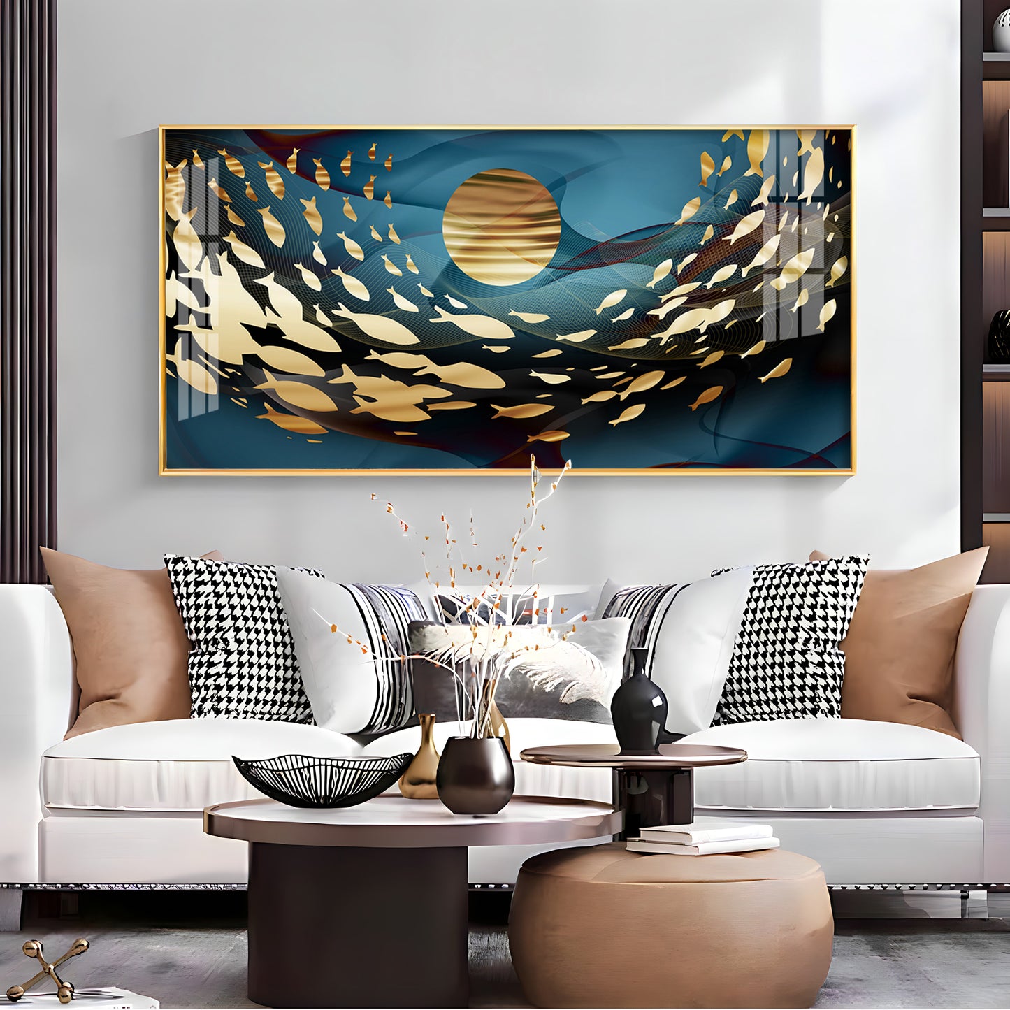 Koi Fish Premium Acrylic Horizontal Wall Art