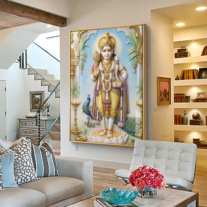 Deity Murugan Ji Premium Acrylic Vertical Wall Art