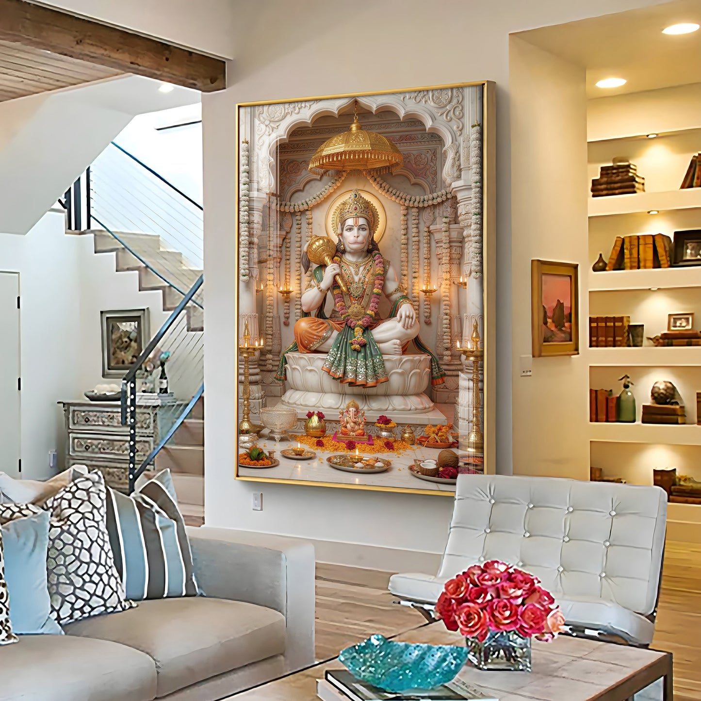 Hanuman ji bhagwan Premium Acrylic Vertical Wall Art