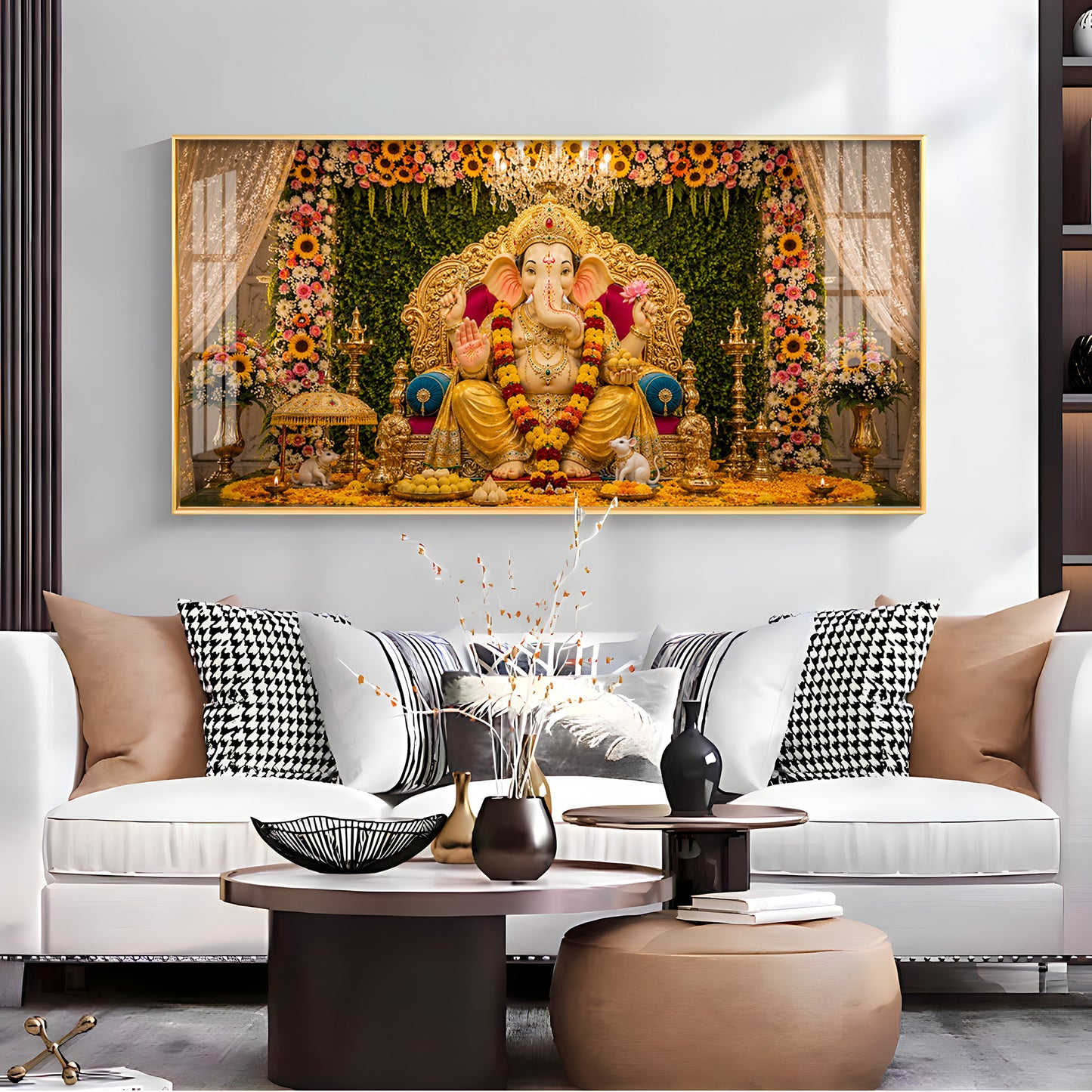 Shri Vighnaharta Premium Acrylic Horizontal Wall Art