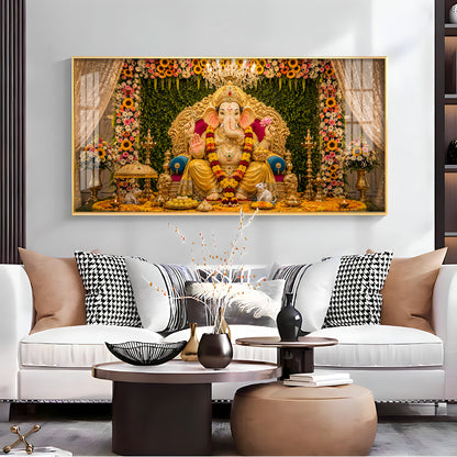 Shri Vighnaharta Premium Acrylic Horizontal Wall Art