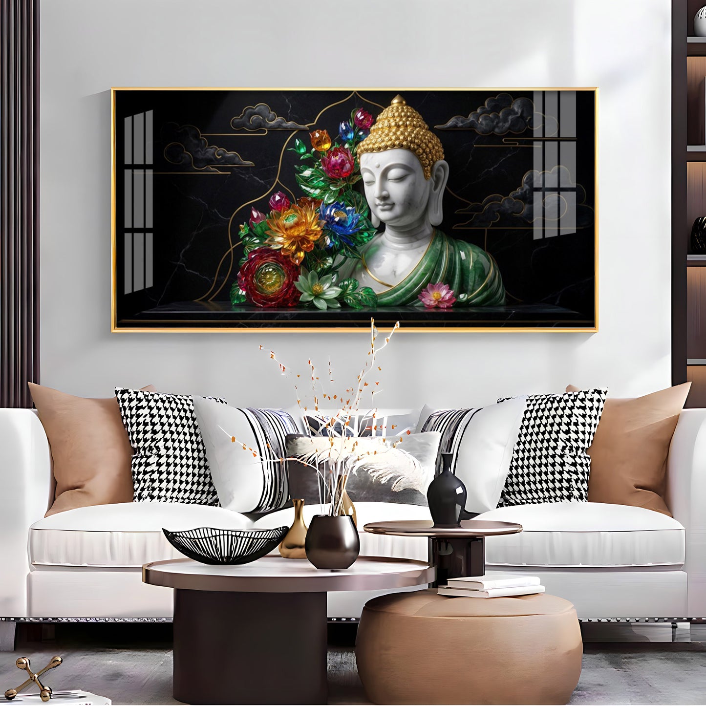 Peace Of Buddha Premium Acrylic Horizontal Wall Art