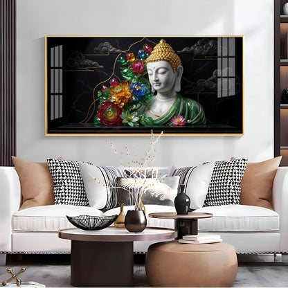 Peace Of Buddha Premium Acrylic Horizontal Wall Art