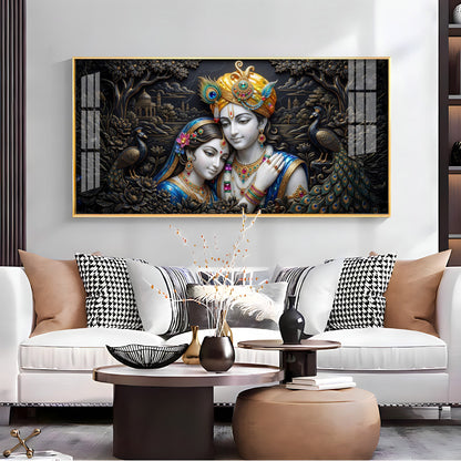 Spiritual Radha Krishna Premium Acrylic Horizontal Wall Art