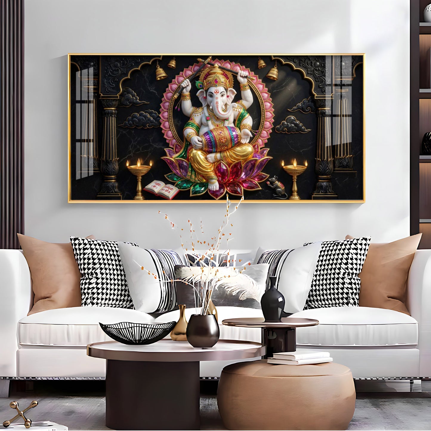 Ganesh Ji Premium Acrylic Horizontal Wall Art