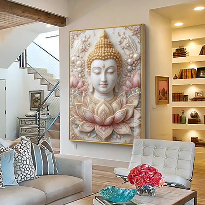 Meditating Lord Buddha Premium Acrylic Vertical Wall Art