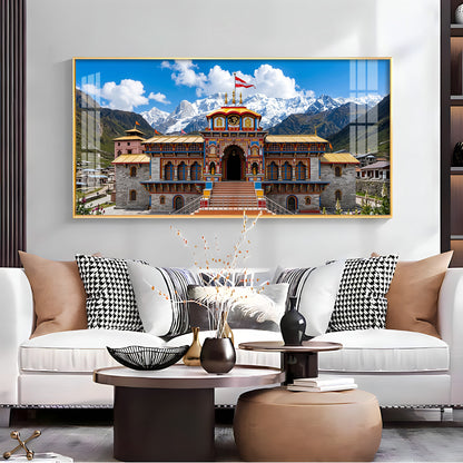 Badrinath Temple Premium Acrylic Horizontal Wall Art