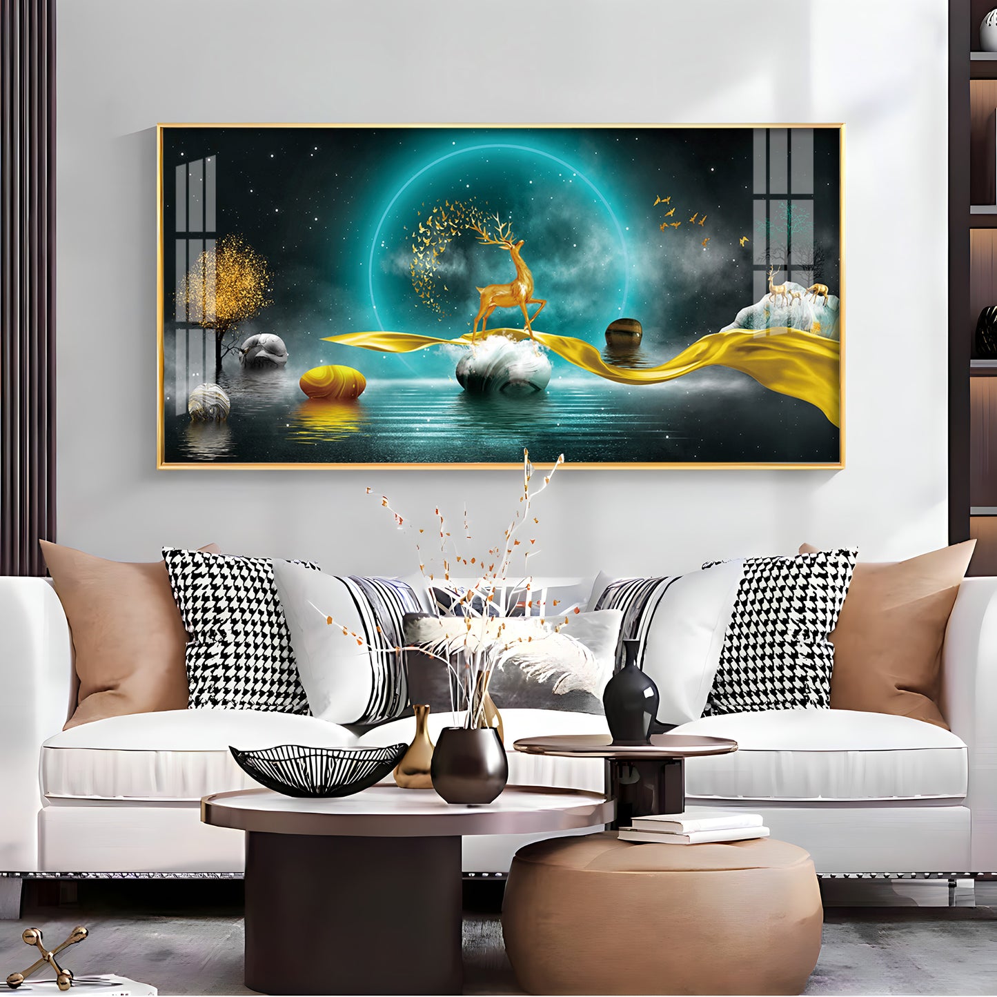 Unique Design Deer Premium Acrylic Horizontal Wall Art