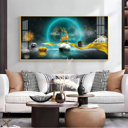 Unique Design Deer Premium Acrylic Horizontal Wall Art