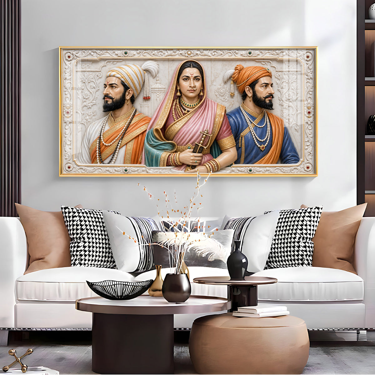 Chhatrapati Shivaji Maharaj With Sambhaji Maharaj Premium Acrylic Horizontal Wall Art