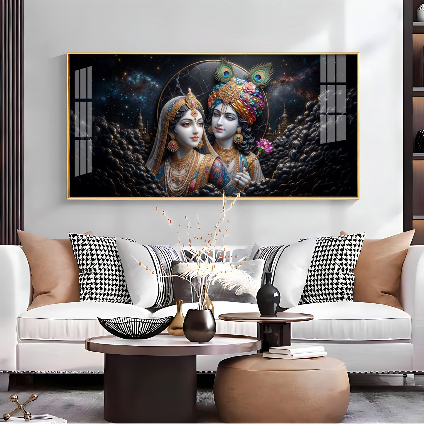 Radha Krishna Ji Premium Acrylic Horizontal Wall Art