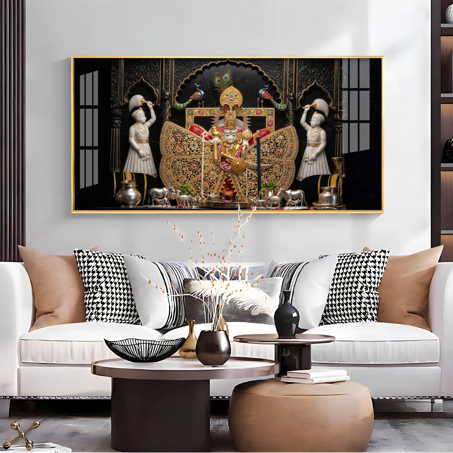 Divine Frame With Shri Sanwariya Seth Ji Premium Acrylic Horizontal Wall Art