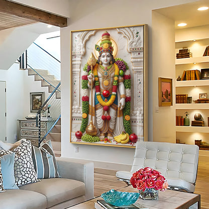 Deity Lord Murugan Premium Acrylic Vertical Wall Art