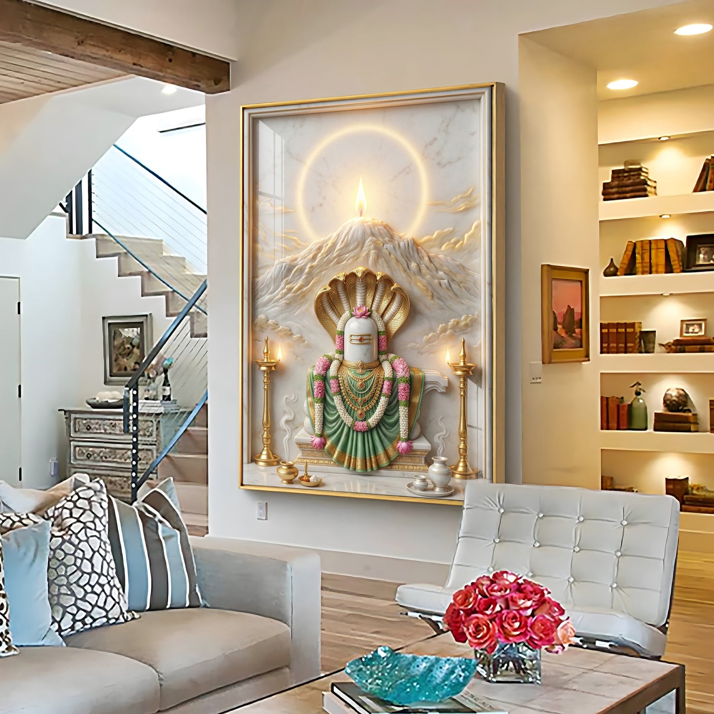 Shiva Lingam Premium Acrylic Vertical Wall Art