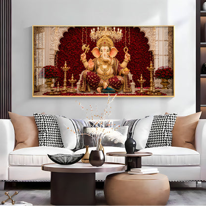 Ganpati Bappa Premium Acrylic Horizontal Wall Art